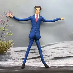 Game Ace Attorney Phoenix Wright Cosplay Plush Doll Miles Edgeworth Body Wire Skeleton Action Stuffed Dolls Accessories Gifts