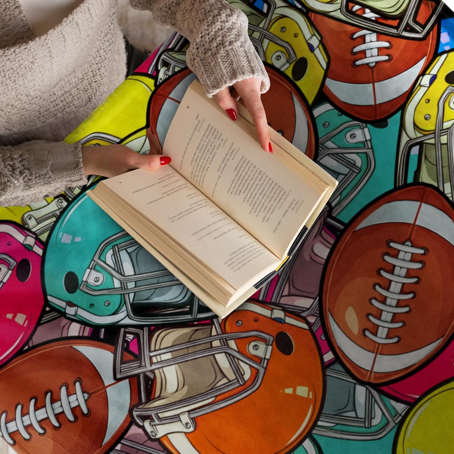 Football Stuff Gifts for Teen Boys Girls, Soft Blanket for Kids Room Decor, Christmas Birthday Gifts for Football Lovers, Cozy Throw Blanket for Couch Bed Sofa 60" X 50"