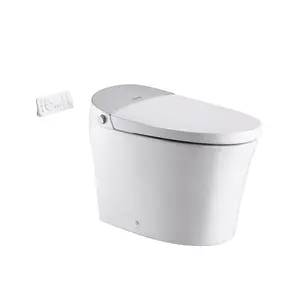 VEVOR Smart Toilet, Air Drying, Elongated Smart Toilet with Heated Seat, Clean Nozzle & Auto Freshening System, Auto Open/Close Toilet with Remote Control & LED Digital Display, Fits for  Bathrooms