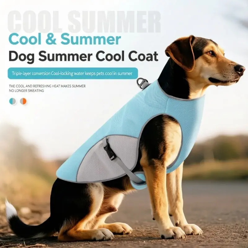 Pet Cooling Vest for Dogs, Husky Clothes, Summer Thin Tank Top, Breathable Anti-Heatstroke Dog Clothes, Reflective Design, Comfortable Pet Apparel, Supplies