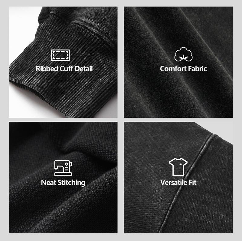 Men's Fallout Hoodie 100% Cotton "Fallout New Vegas" Graphic Back Print Vintage Washed Pullover Super Soft Pre-Shrunk Unisex Fit