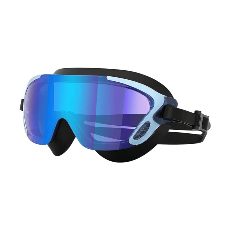 2 Pack Mirrored Large Frame Swimming Goggles Anti-Fog UV Protection Leakproof Swim Eyewear for Men and Women
