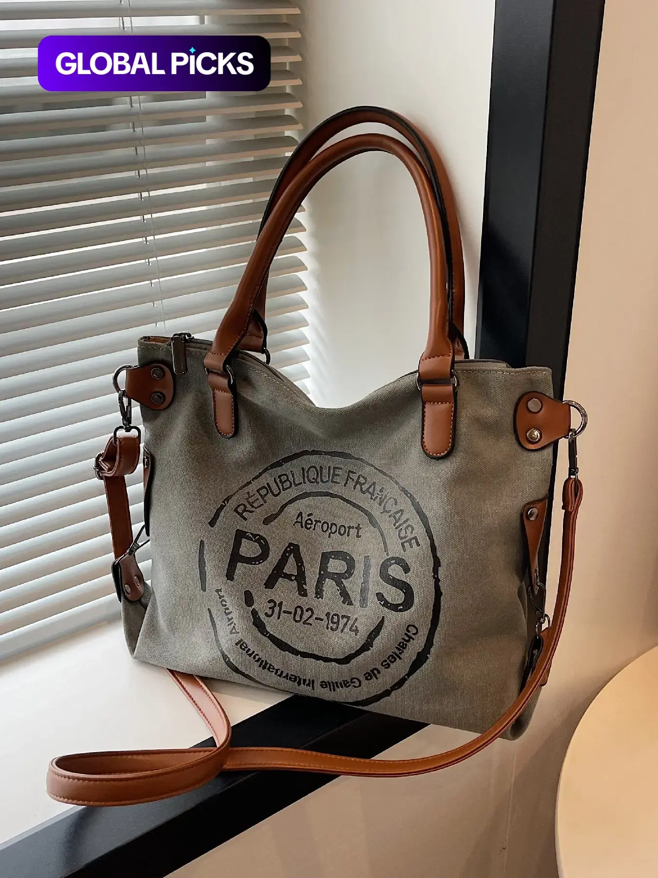 Fashionable Letter Print Handbag, Casual PU Leather Zipper Shoulder Bag for Women, Casual Versatile High-Quality Daily Commuting Bag, Trendy Shopping Bag