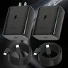 2-Pack 45w Super Fast Type C Charging, USB-C Wall Plug, Usb C Chargers, Compatible with Samsung Galaxy S Series & iPhone Models, High Efficiency Power Output