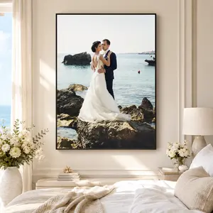 Personalized Photo Print Wall Decor - Custom Family Gift for Aesthetic Room, House Decor - Post-Order High-Resolution Photo Submission via Message Window, Custom Photo Canvas Print, Personalized Family Portrait, Wedding Anniversary Gift, Living Room Decor