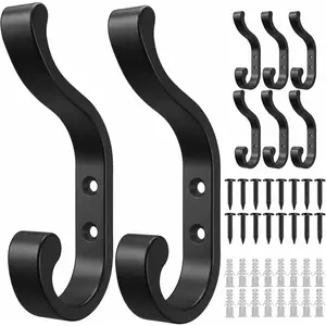 Coat Hanger Wall Mount 8-Pack - Wall Hooks for Hanging Heavy Duty