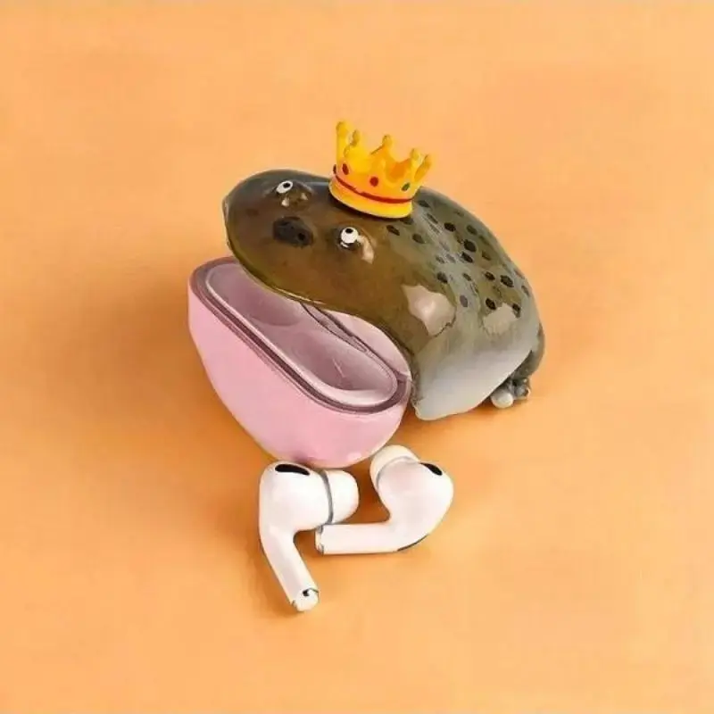 Ugly Cute Handcrafted Frog Earbud Case - Funky, Peppy, Playful, Heavy Duty Protection Cover Compatible With AirPods Pro 2nd-3rd-4th Generation