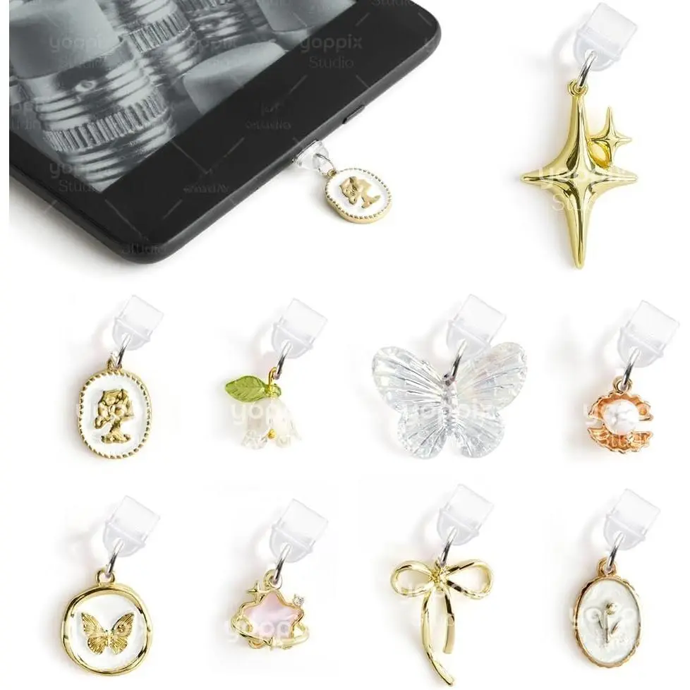9 count Charms for Kindle, Dust Plug Charm Compatible with Type C  Port,  for Book Lover Readers Men Women Teachers Students, Accessories for Kindle