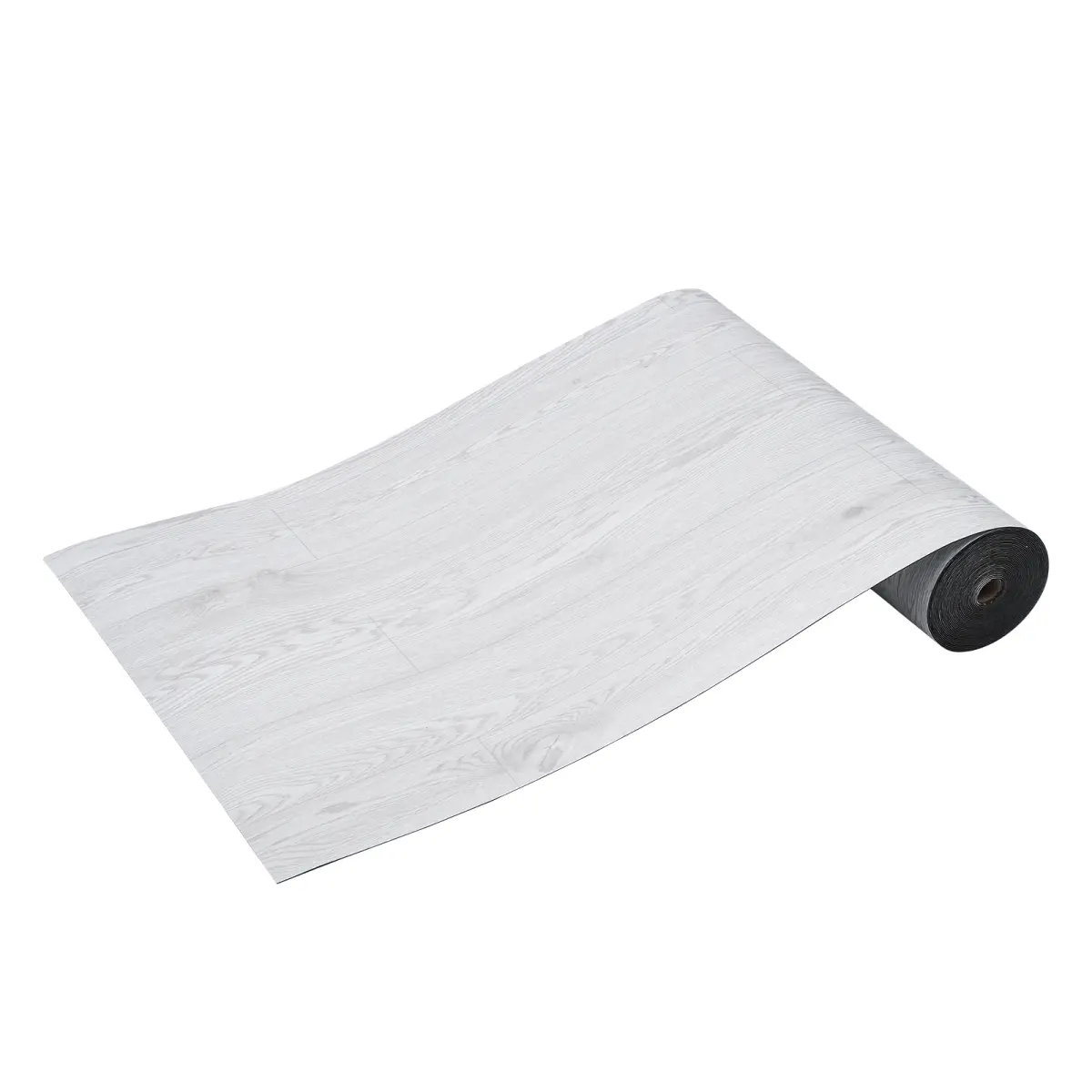Self Adhesive Vinyl Floor Tiles 390 x 23.6 inch, 1.5mm Thick Peel & Stick, Light Gray Wood Grain DIY Flooring for Kitchen, Dining Room, Bedrooms & Bathrooms, Easy for Home Decor On-Site