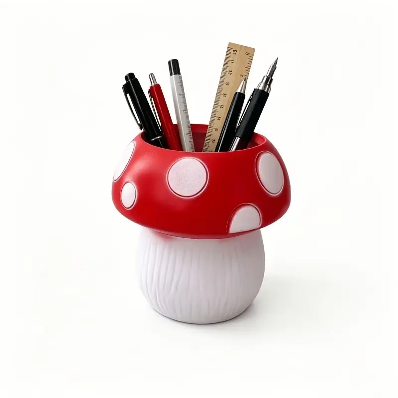 Cute Mushroom Storage Tube, Pen Holder, Makeup Brush Organizer, Home Office Supplies, Desktop Decor, Multi-Functional Storage, Gift Idea