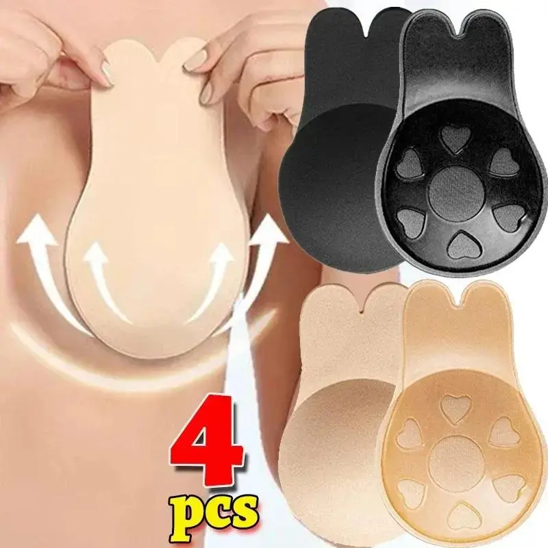 Strapless Bra for Women, Silicone Adhesive Push Up with Invisible Breast Lift for Formal Dresses and Wedding Wear, Strapless Bras