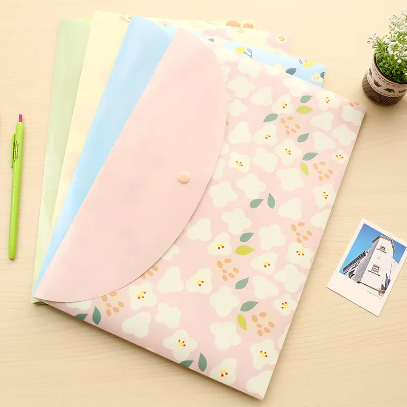 creative flower file bag, File Folder, File Folders Decorative, easy to take care of all kinds of documents, students, office workers daily storage needs, easy storage of test paper reports, learning office storage standing items