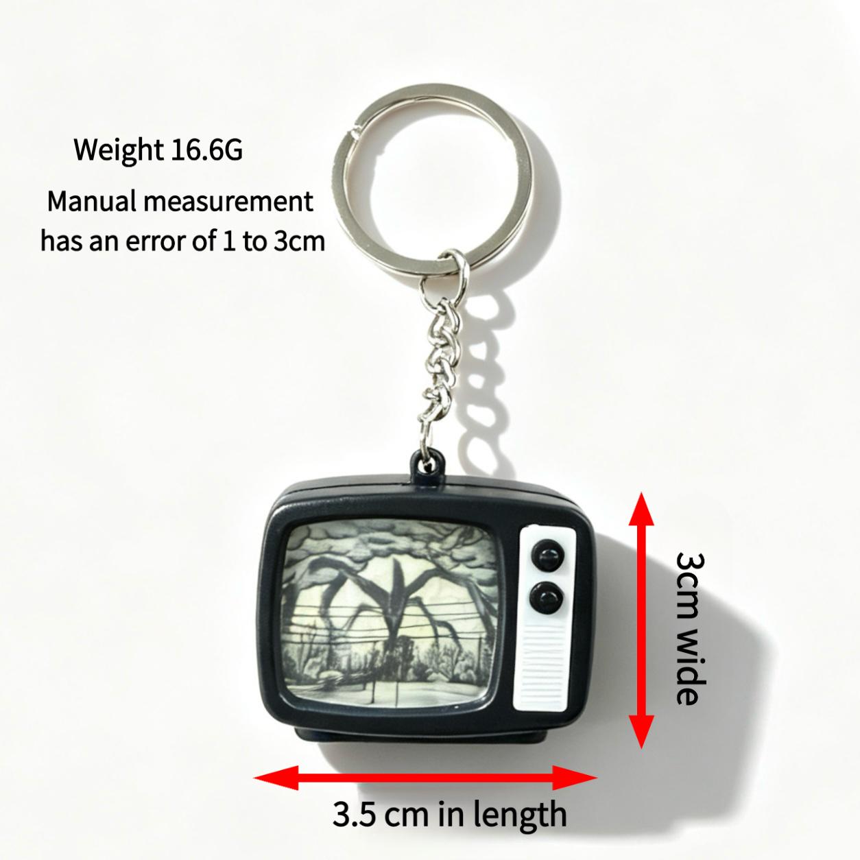 Stranger Things-themed creative merchandise: small TV-shaped glowing  pendant as a gift for friends Keychain