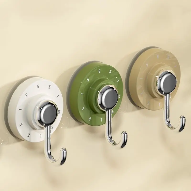 3 Strong Suction Hooks for Shower Wall, Bathroom and Bedroom Organization, Stable and Durable, No Drilling Required, Easy Installation, High Load Capacity