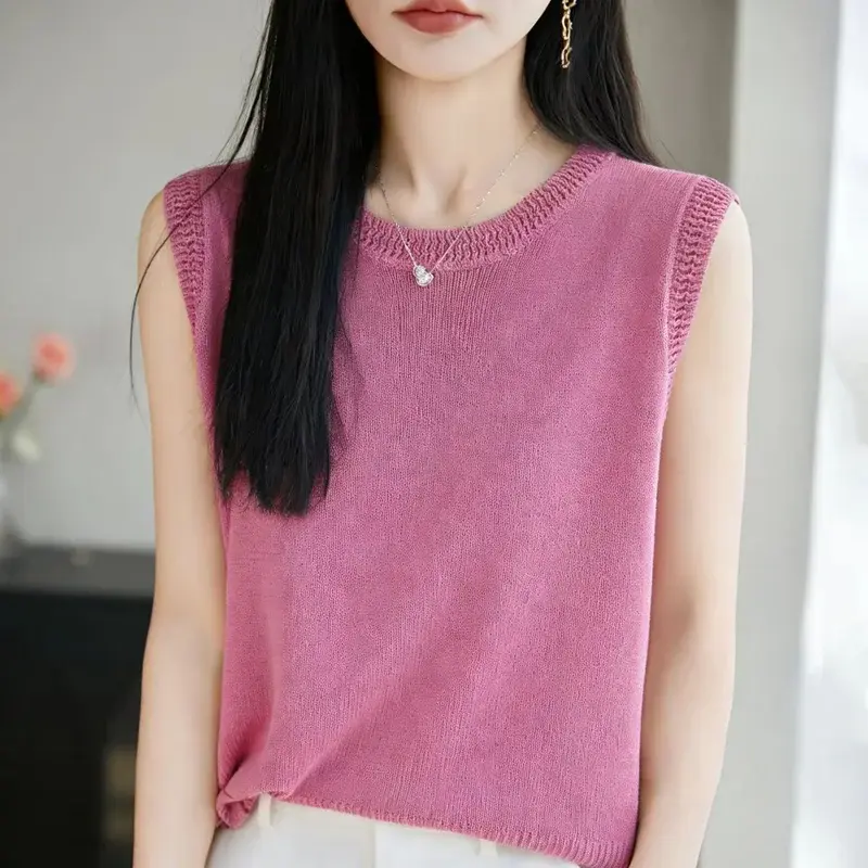 Women's Oversized Linen Knit Tshirt, Loose Round Neck Short Sleeve Summer Tops - Breathable Premium Fabric Junior Fit Versatile Pullover, Loose Fit, Basics, Graphic, Tee, Style, Essential, Soft