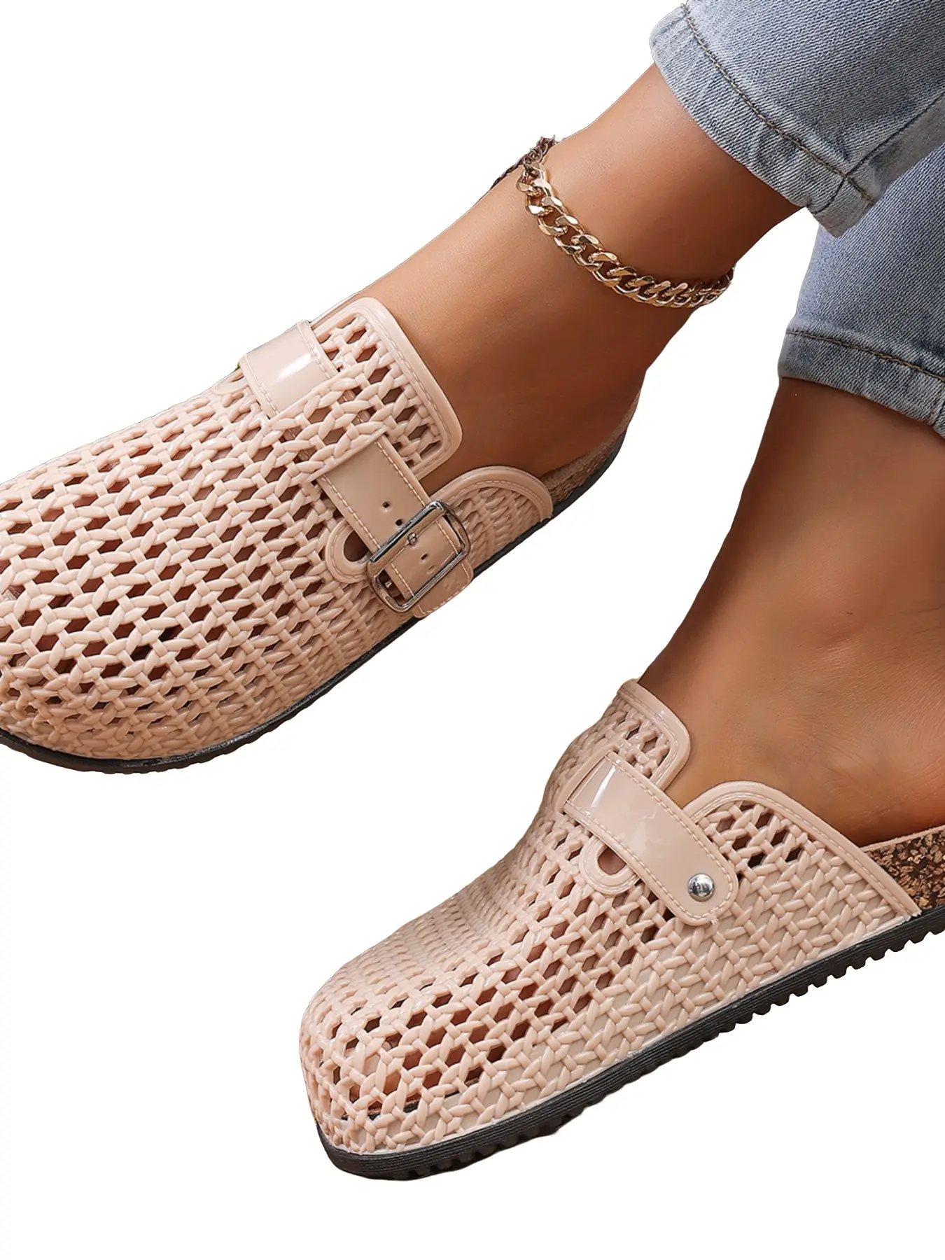 2026 New Hollow Out Mesh Slippers, Lightweight Breathable Non-Slip Home Commute Sandals, Women's Comfortable Summer Footwear