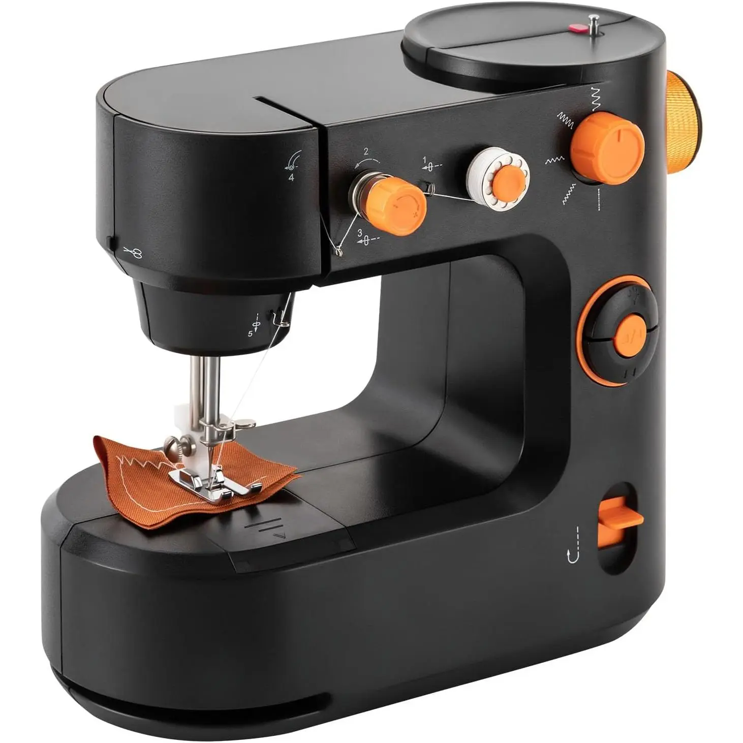 Leather Sewing Machine for Beginners, Leather Stitching Machine Kids Sewing Machine with Two Modes & Five Types Stitching Sewing Machines Portable -Black