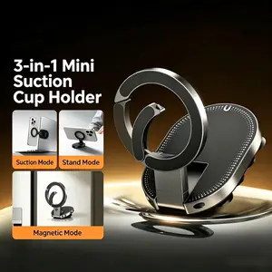 Vacuum Phone Stand Desktop Mount for iPhone 17 16 15 14, Wall Glass Base, Adjustable Design, Perfect for Home Office Use