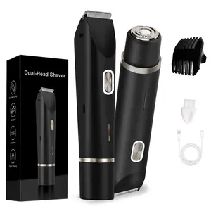 Rechargeable 2-in-1 electric bikini trimmer and body shaver for women, designed for eyebrows, arms, legs, and underarms — an ideal gift, Body Hair Trimmer