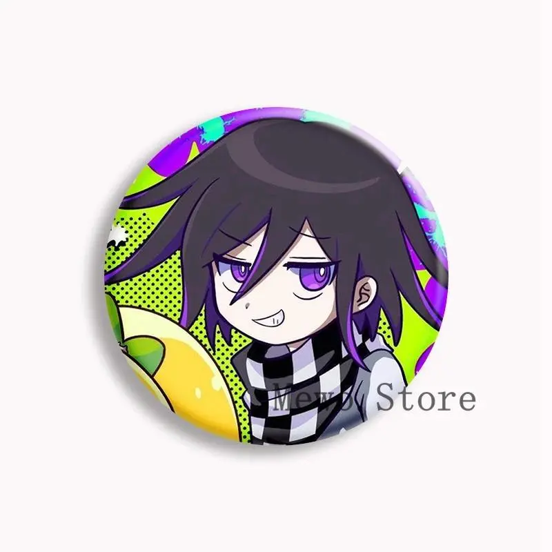 Kokichi Ouma Shuichi Saihara Danganronpa V3 Button Pin Brooch Dangan Ronpa Fun Meme Badge Bag Decor Fans Collect Friends Gifts