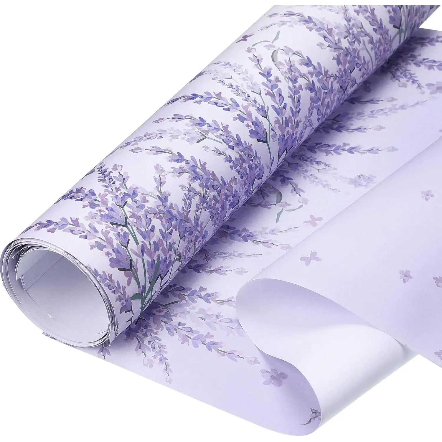30 Sheets Floral Scented Drawer Liners 14 x 19.5 Inch Non Adhesive Dresser Drawer Shelf Paper for Kitchen Cabinet Home Shelf Closet (Lavender)
