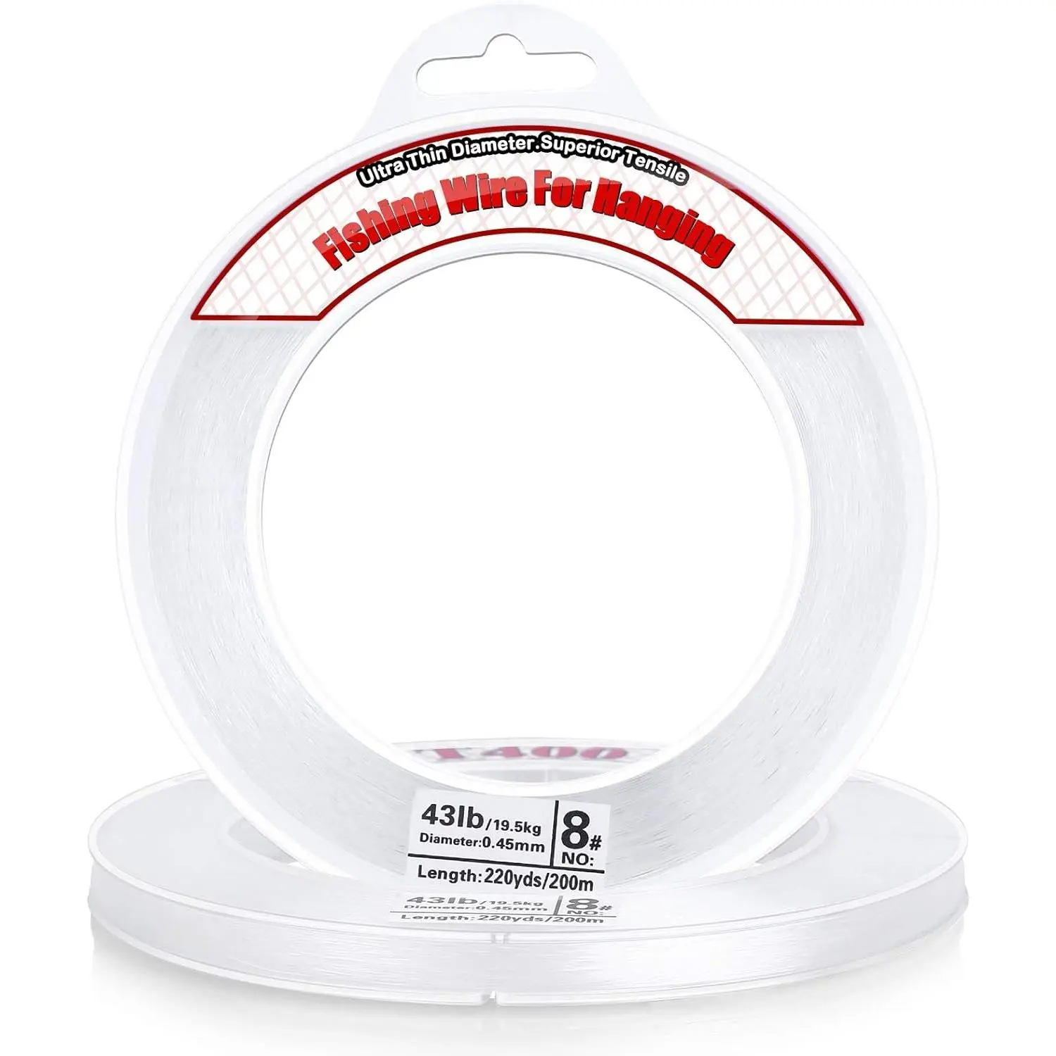 Clear Fishing Wire,  656FT Fishing Line Clear Invisible  Wire  Nylon String Supports 40 Pounds for Balloon Garland  Decorations