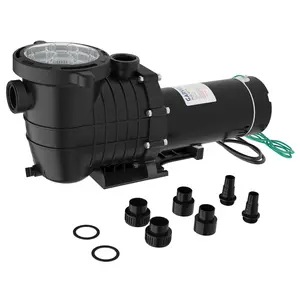 High Current 2.0 HP Pool Pump, 1500W Dual Power 115V/220V, Max 6800 GPH - Self-Priming, Strainer Basket - Replacement for Above & In-Ground Swimming Pools