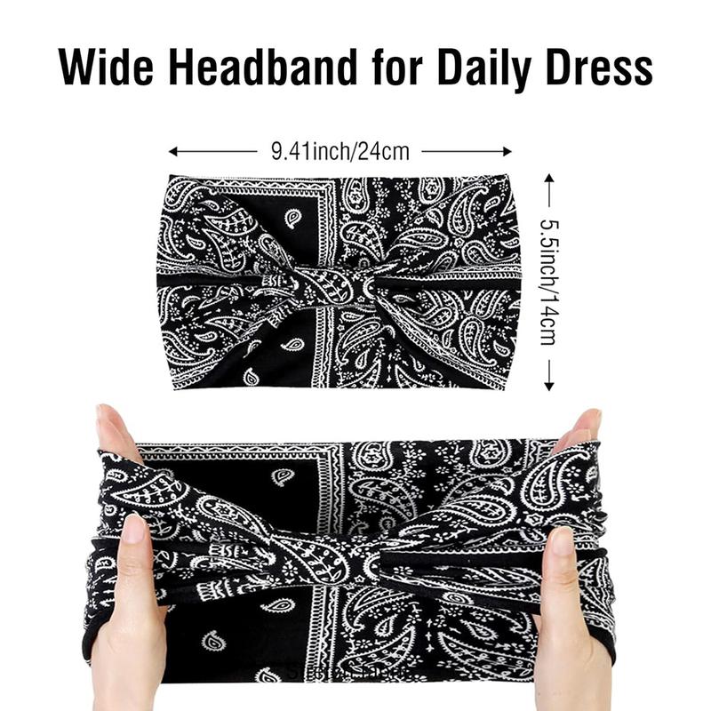 Yoga Elastic Sports Headband, Solid Color Non-Slip Sweat-Absorbent Hairband for Fitness, Hair Tie Headscarf