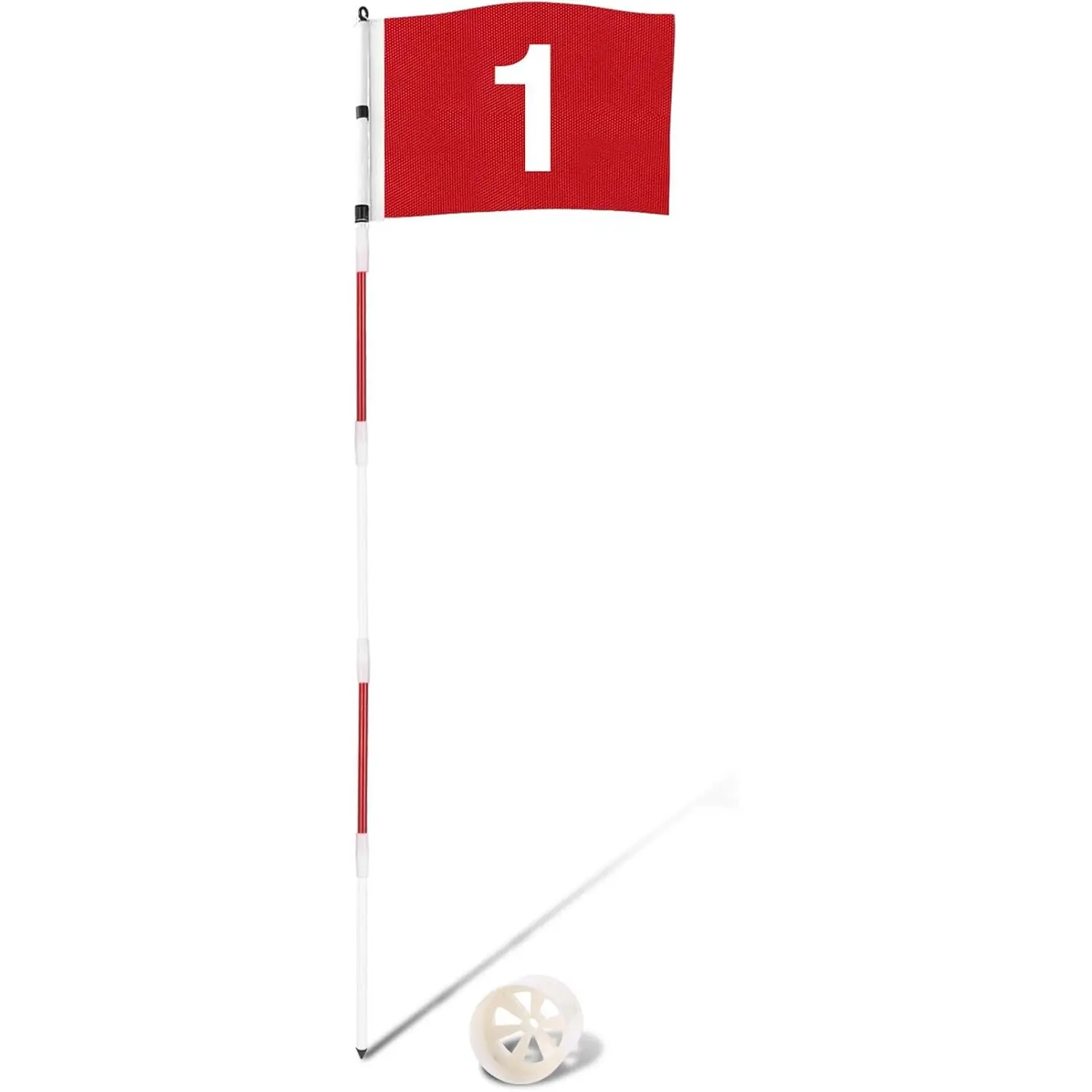 Golf Flagstick 6ft, 5-Section Design, ABS Hole Cup, 420D Nylon Flag for Backyard Practice Putting Green | Driving Range | Country Club,  for Golf Lovers