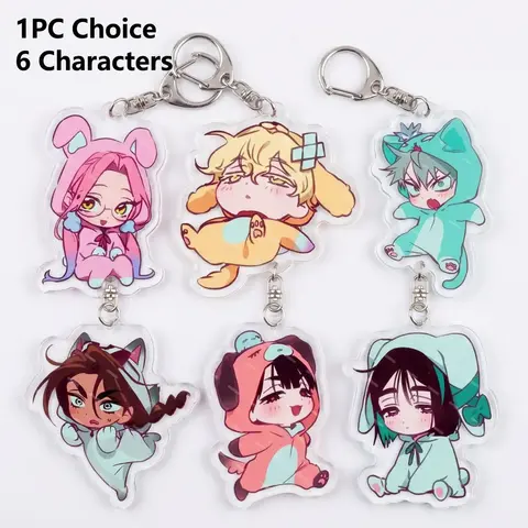 Korean Cartoon Chibi Character (Luka, Ivan, Till, Mizi, Hyuna, Sua), Unisex Cute Backpack Accessory, Keychain For Bags, Fan Collectible Gift