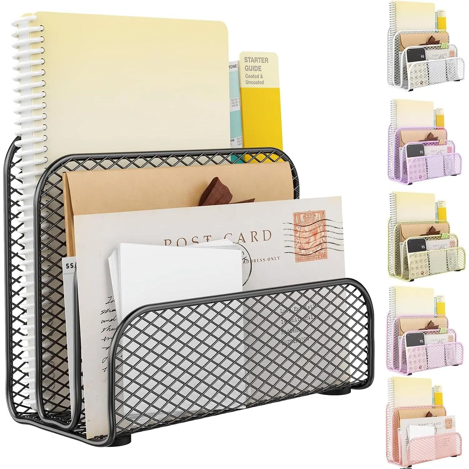 Mail Organizer Countertop | Mail Sorter with 3-Slot Mail Holder Letter Holder for Desk Bill Organizer for Office Receipts and Letter Paper Storage