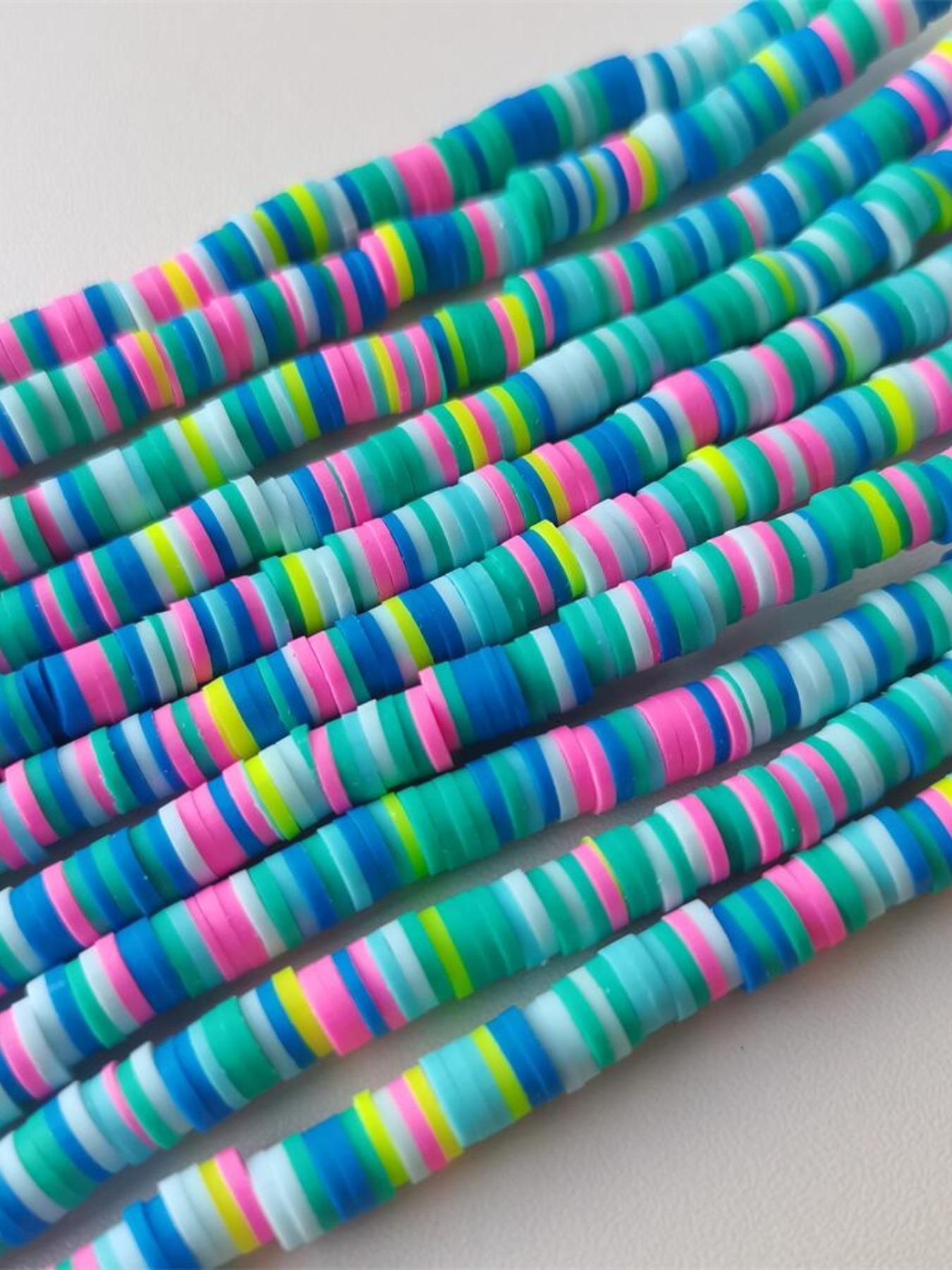 Colorful Soft Clay Slices, Round Polymer Clay Beads, DIY Jewelry Making Supplies for Bracelet Necklace Earrings, Fashion Accessories for Women & Girls