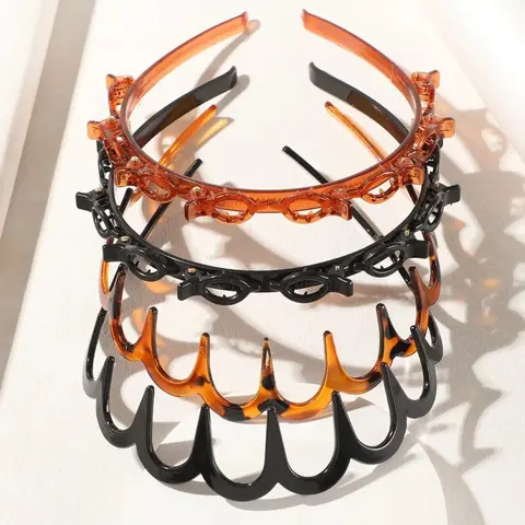 Cute Hair Clip Decor Hairband, Novelty Multifunction Hair Hoop with Clips, Fashion Hair Accessories for Women, Trendy Hair Hoop, Mothers Day Gift