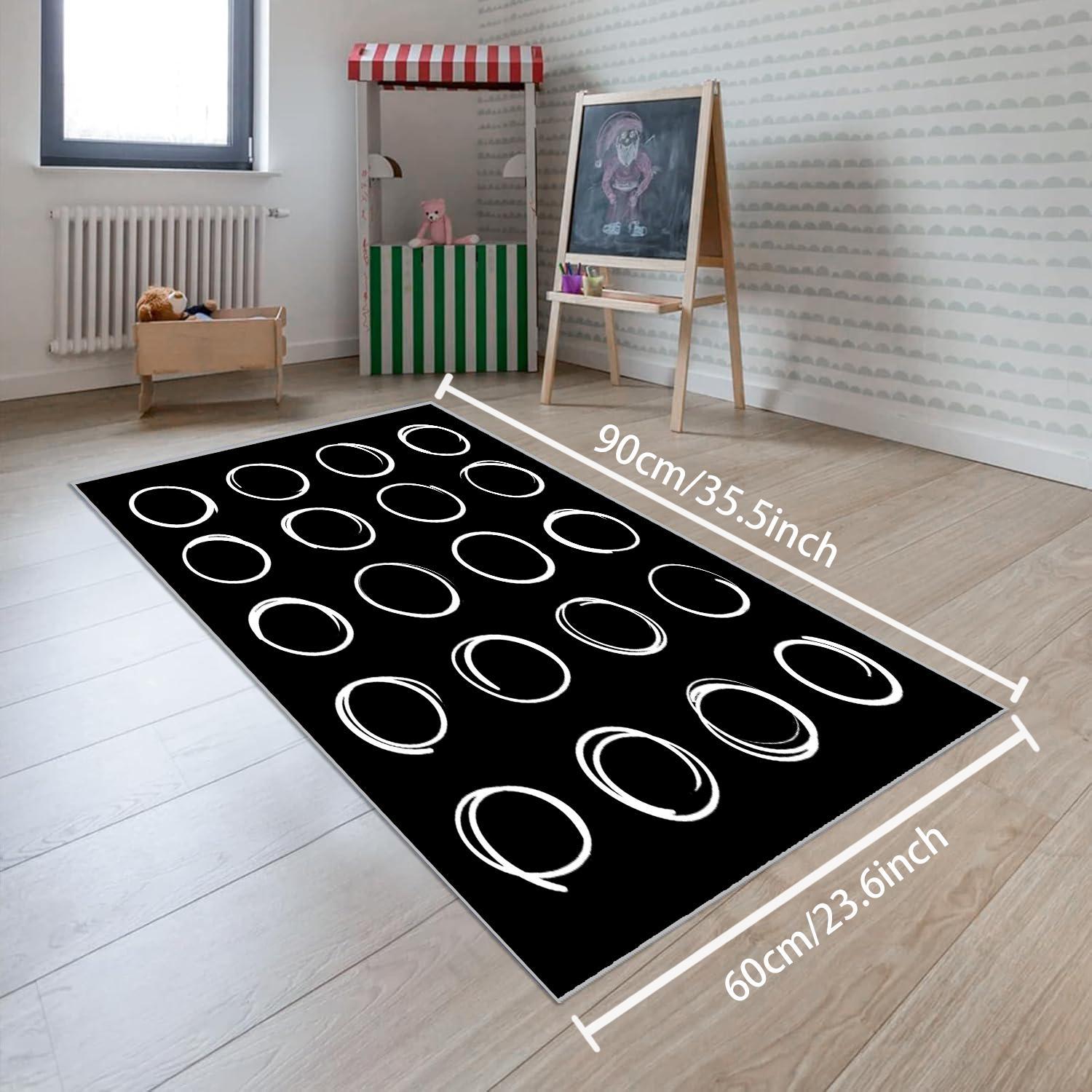 Cartoon Pattern Floor Mat, 1 Count Non-slip Soft Area Rug, Rectangle Home Decorative Carpet for Living Room Bedroom Nursery