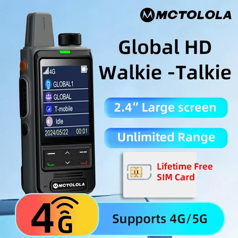 MT-R11 4G POC public network walkie talkie equipped with lifetime free SIM card, 2.4-inch high-definition display screen, unlimited distance, stable communication suitable for fleet transportation, self driving travel, team communication