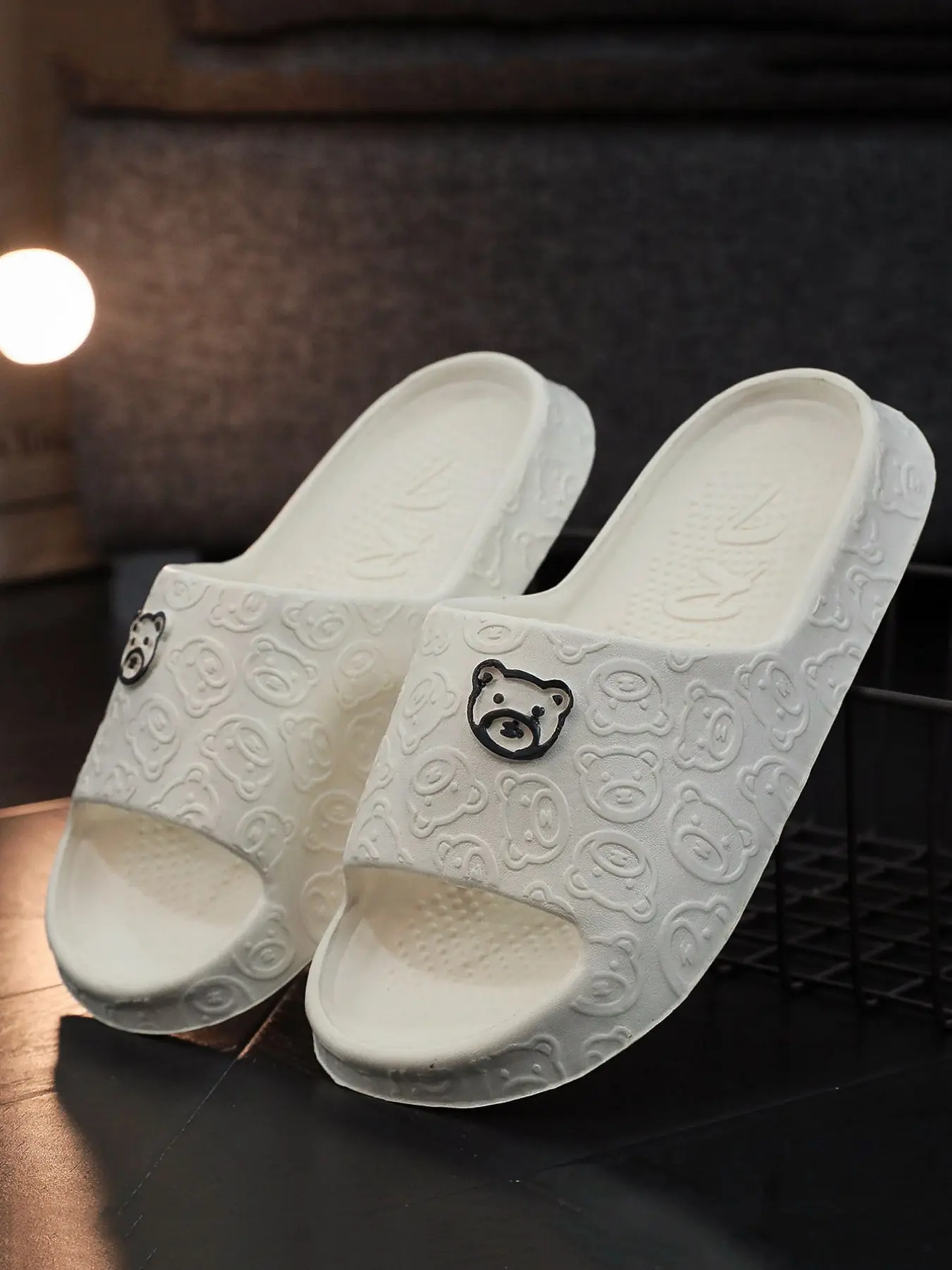 Cute Cartoon Pattern Eva Slippers, Soft Sole Non-Slip Bath Mat Shoes, Couple Bathroom Slippers, Comfortable Home Footwear