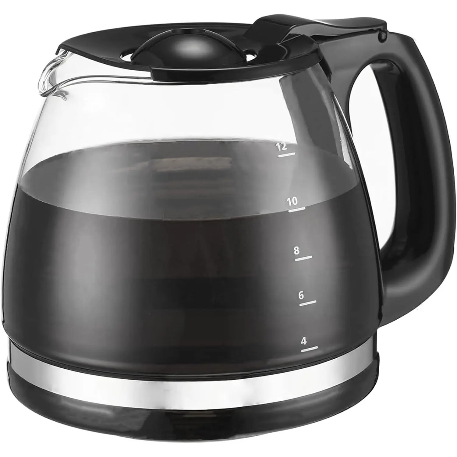 12-Cup Coffee Pot Replacement Carafe Compatible with Black and Decker Coffee Maker Many Models CM1160B/W, CM1050B/W, CM1060B/W