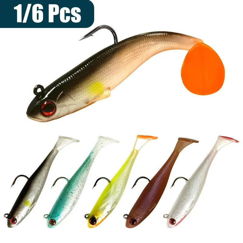 High Reflective Glow Soft Bait Set, 6.5cm/6g Silicone Fish Lure, Suitable for Freshwater and Saltwater Fishing, Outdoor Fishing Gear