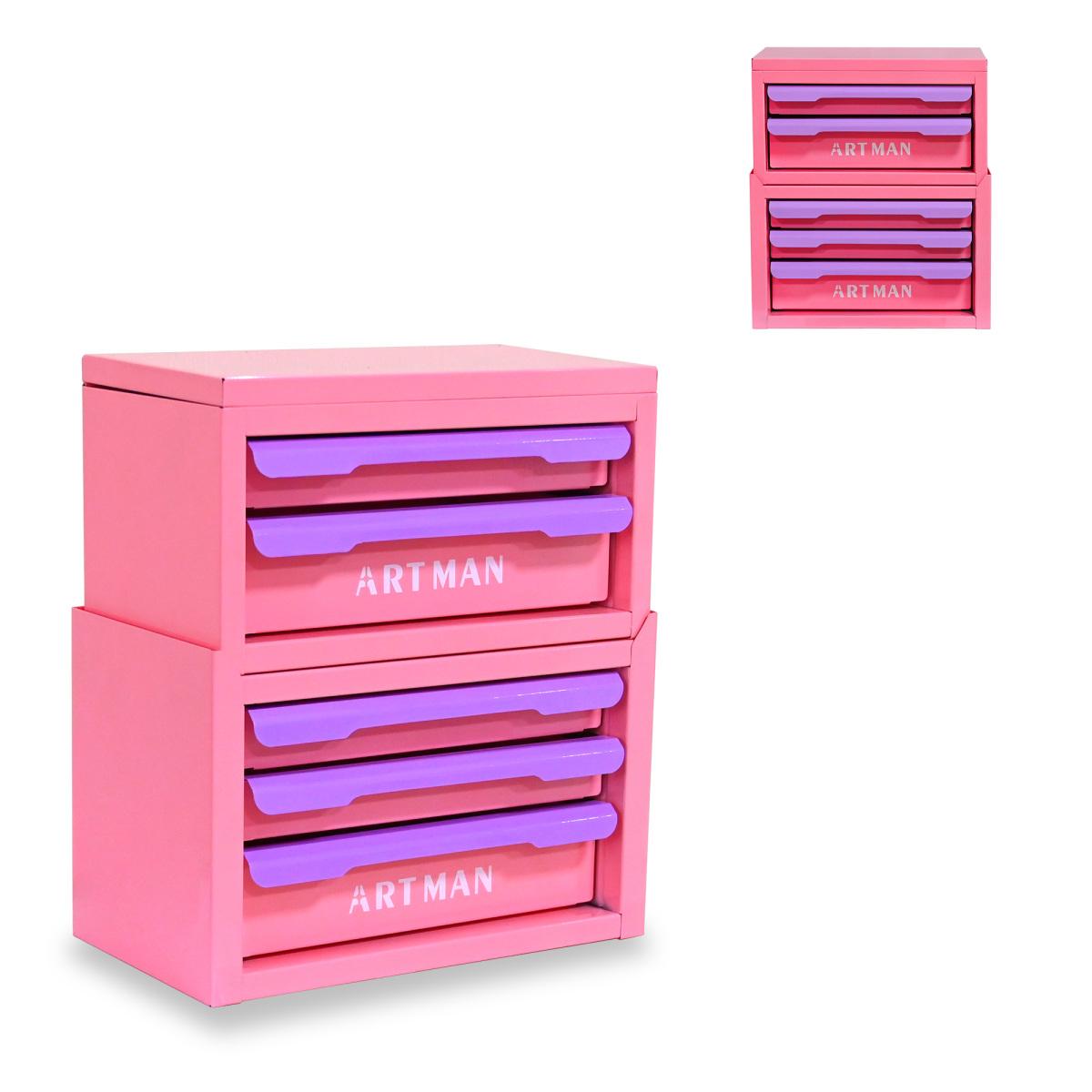 Desktop Drawer Storage Box Organizer, Stackable Desk Organizer with Pull Out Drawers, Office Stationery and Cosmetic Storage for Home Workspace