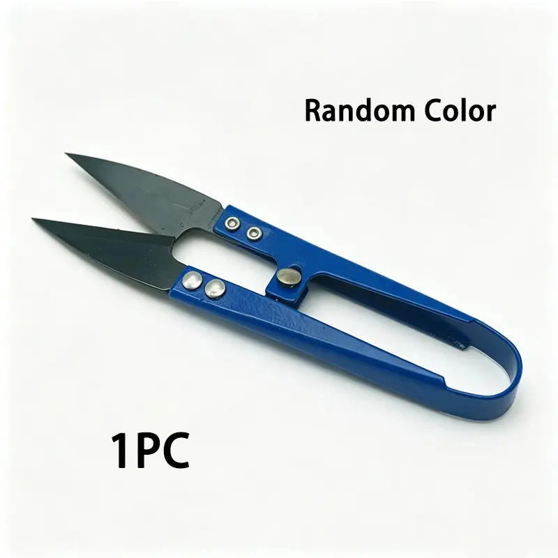 Cross Stitch Special U-Type Scissors, Colorful Thread Trimmer, Spring-Loaded Small Scissors for Cutting Threads, Essential Sewing Tool