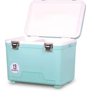 13qt Leak-Proof, Air Tight, Drybox Cooler and Small Hard Shell Lunchbox for Men and Women