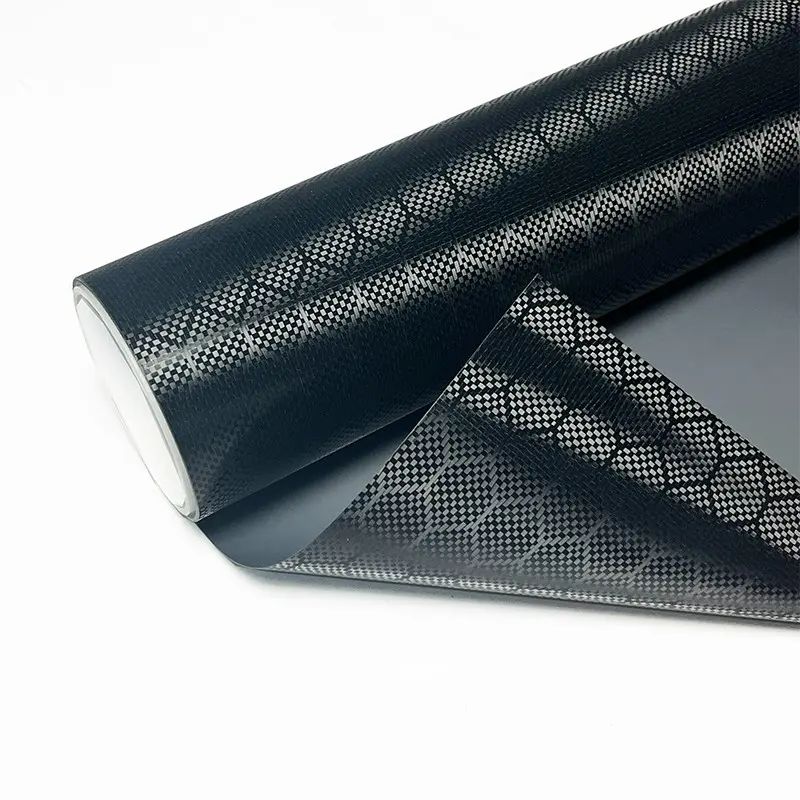 PET Liner Black Hex Carbon Honeycomb Carbon Metallic Vinyl Wrap Film With Air Release Self Adhesive DIY Car Motorcycle Bicycle Vinyl Wrap For Cars