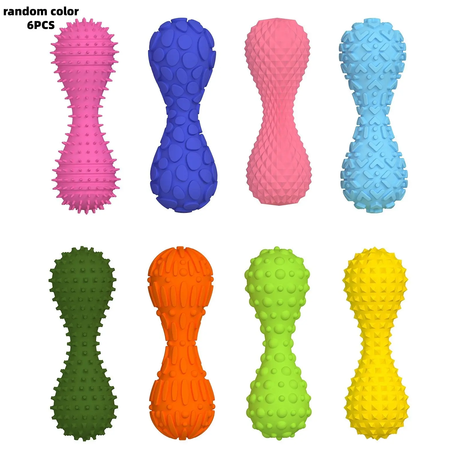 6 Packs Silicone Textured Sensory Toys, Tactile Exploration, Calming Tactile Play for Focus, Soft Silicone Stress Relief Fidgets for Anxiety & Boredom