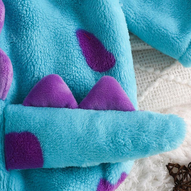 Baby Boys Girls Animal Costume Flannel Rabbit Costume Role Play Hooded Long Sleeve Pajamas Rompers Cosplay Jumpsuits Baby Costumes Cute Animal Outfit Funny Monster Costume Gift