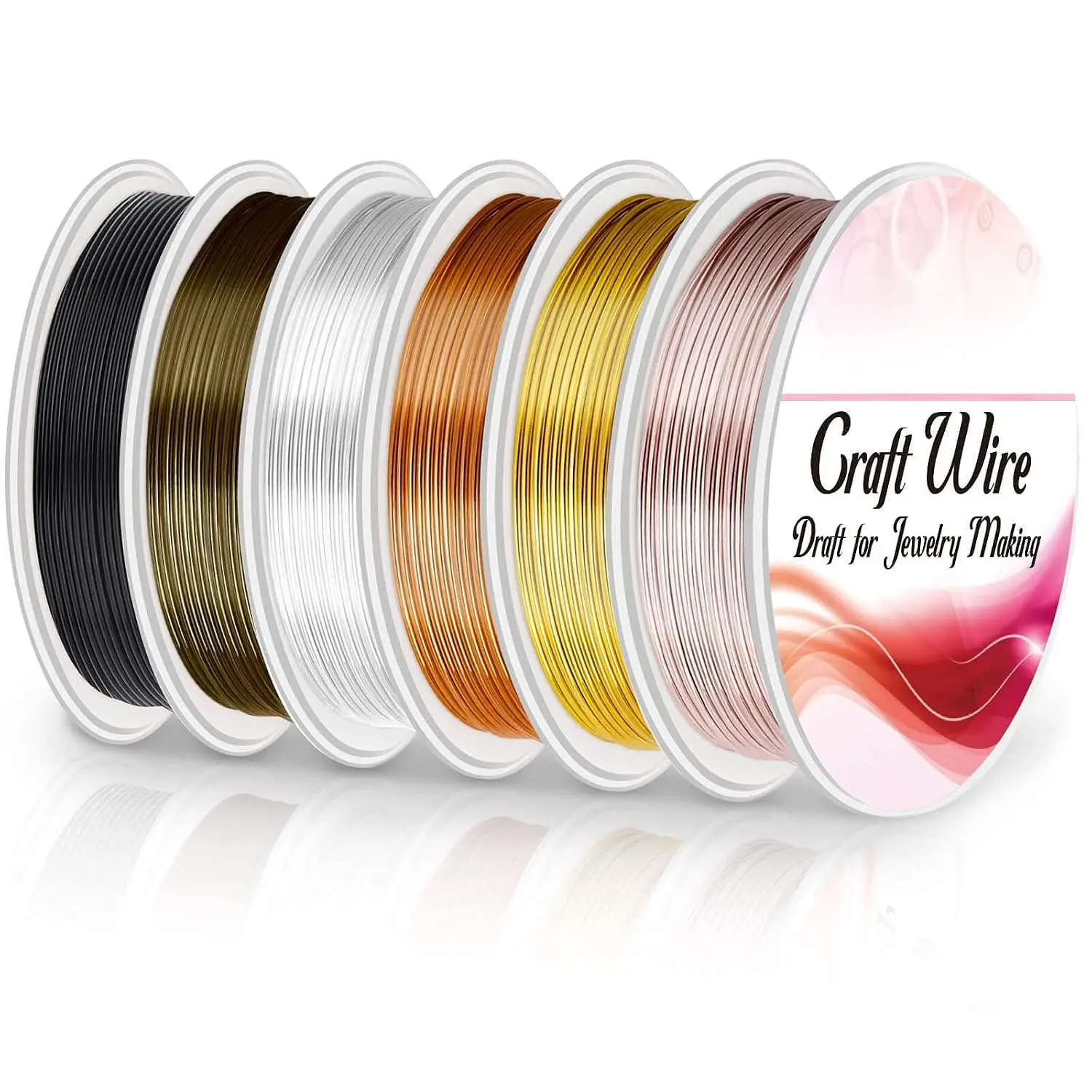 18 Gauge Wire for  Making,  6 Rolls  Craft Wire Tarnish Resistant Copper Beading Wire for  Making Supplies and Crafts