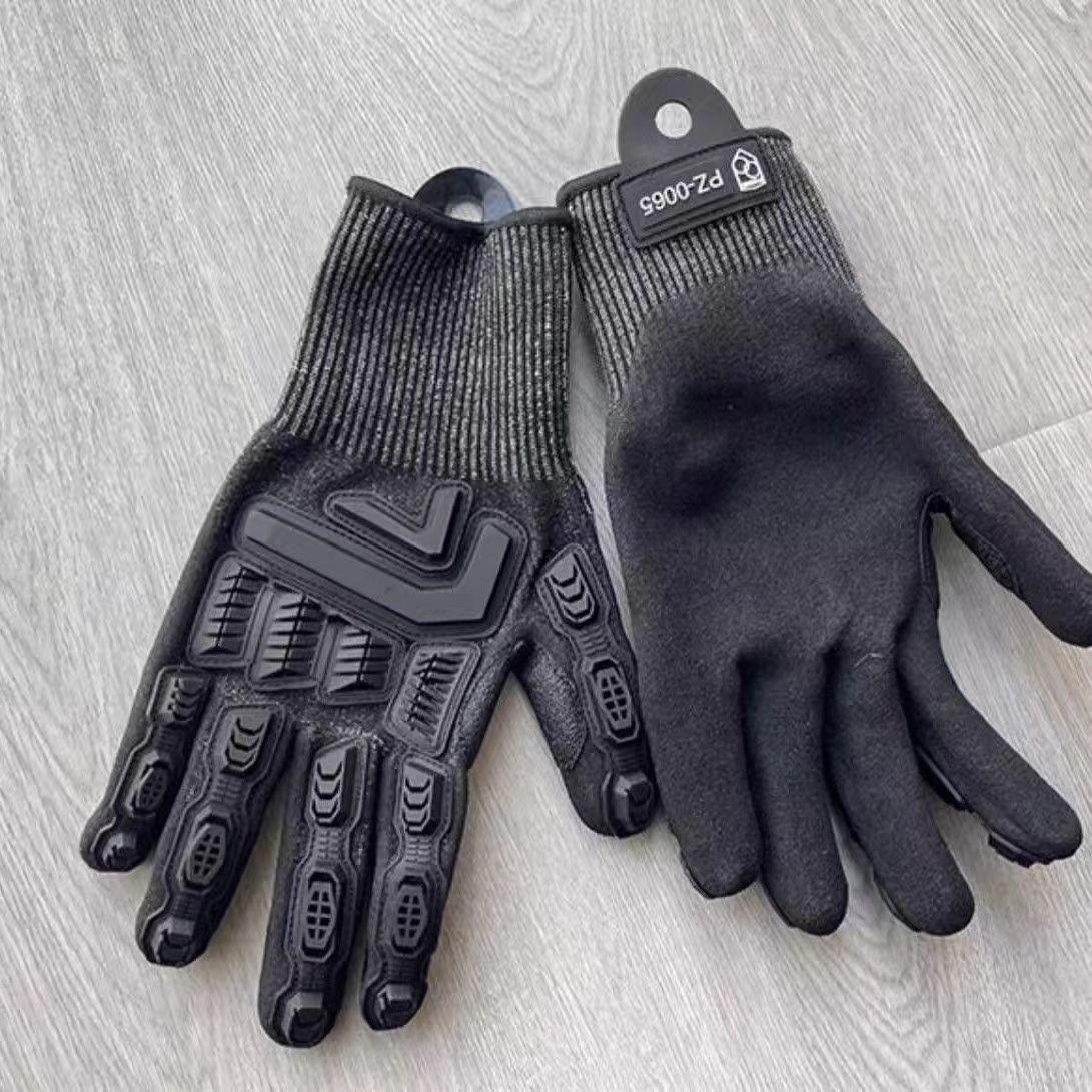 Level 5 Cut-Resistant, Impact-Resistant, Anti-Slip Gloves - Featuring TPR Protection for Cycling, Mountaineering, Mechanical Rescue, and Puncture/Scratch Resistance