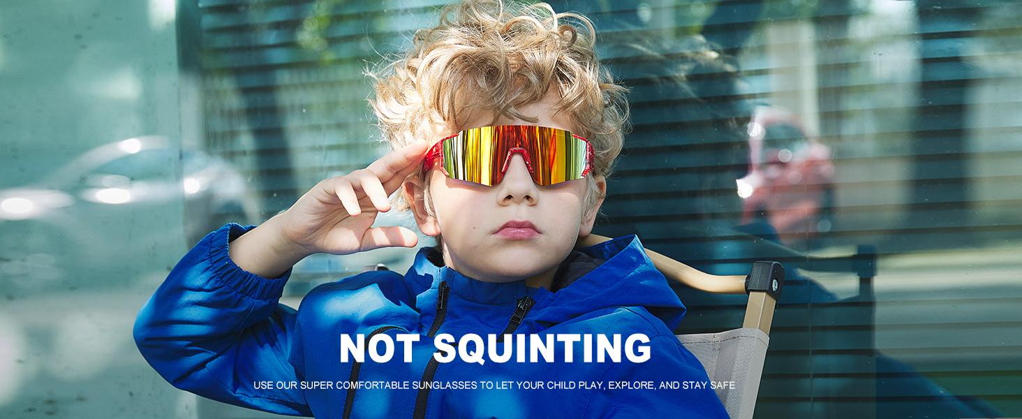 Kids Sunglasses Youth Baseball Sunglasses for Boys Girls Softball Sports Sun Glasses UV Protection