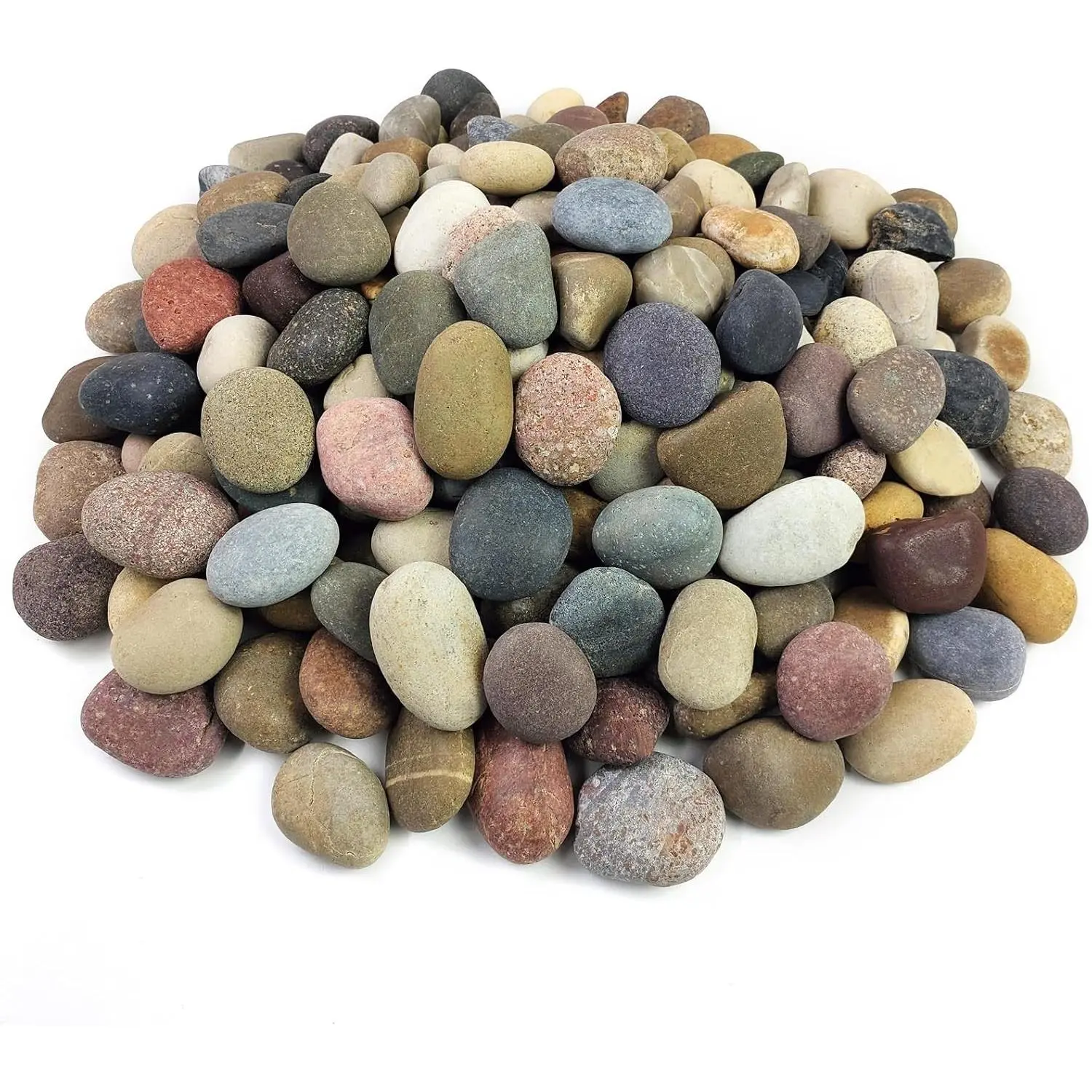 40 lbs River Rocks for Landscaping, 1-2 Inch Decorative Stones Pebbles for Plants, Garden, Paving Crafting, Walkways and Outdoor Yards