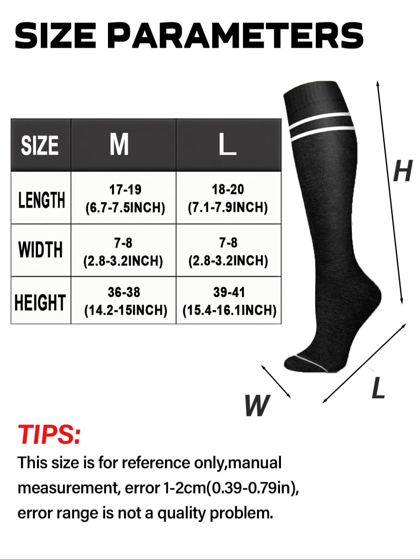 Unisex's Compression Socks, Sports Socks for Running, Nurses, Pregnant Women, Sports Socks for Improving Blood Circulation, Breathable Compression Socks