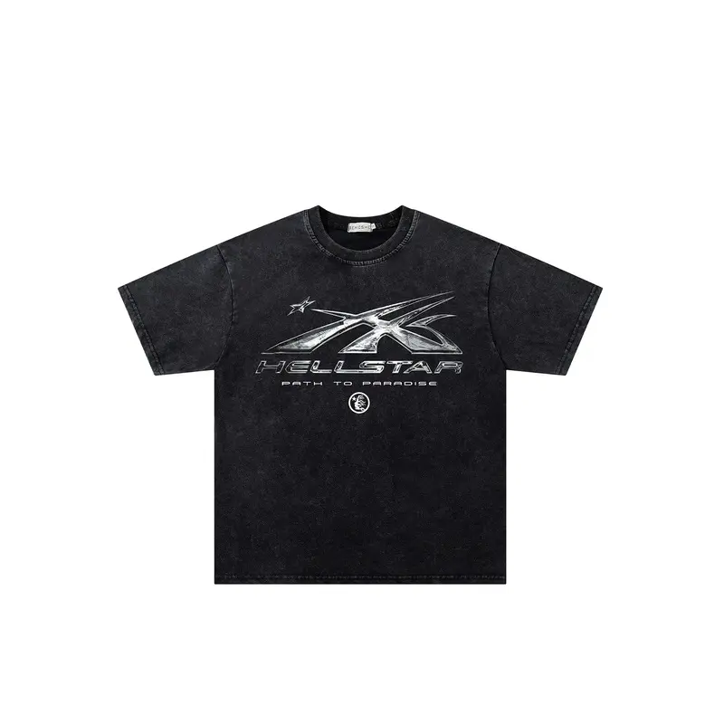 Men Women Summer Tropical New Trendy Fashion Casual Short Sleeve Tee Shirt, Vintage Dark Streetwear Street Style Washed Tie-Dye Star Flame Design